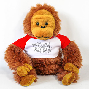 Boneka Orang Utan Celebrate Success Champagne People Cash Money