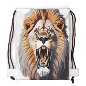 Tas Serut Fullprint Lion face - Singa alam liar 7