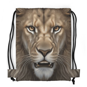 Tas Serut Fullprint Lion face - Singa alam liar 2