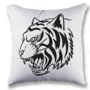 Bantal kepala harimau hitam