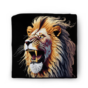 Sarung Bantal Lion face - Singa alam liar 12