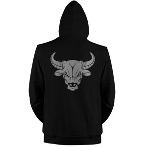 Jaket Hoodie kepala banteng marah putih