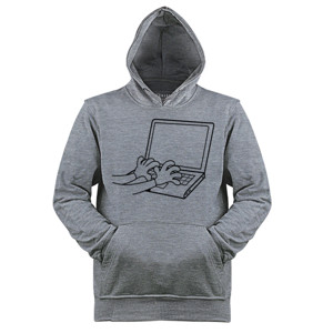 Jaket Hoodie Hand Diagnose Laptop