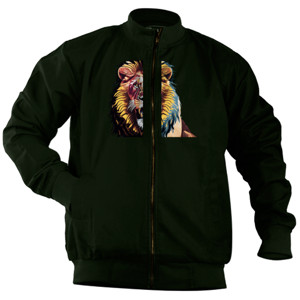 Jaket Bomber Lion face - Singa alam liar 9