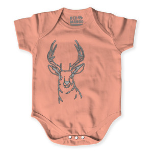 Baby Jumper Ilustrasi rusa yang digambar tangan putih