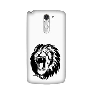 kepala singa ilustrasi hitam Casing HP