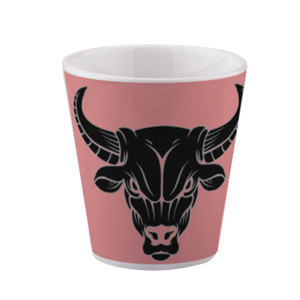 Mug kepala banteng marah hitam