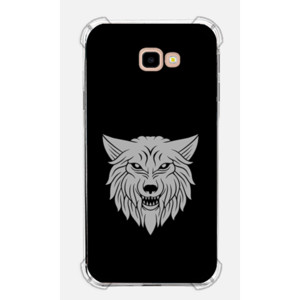 Casing HP ilustrasi kepala serigala hitam