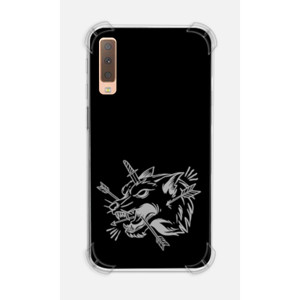 Casing HP serigala ilustrasi berbahaya putih