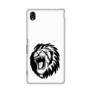 kepala singa ilustrasi hitam Casing HP