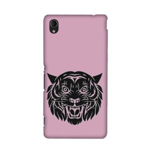 Wajah harimau marah hitam Casing HP