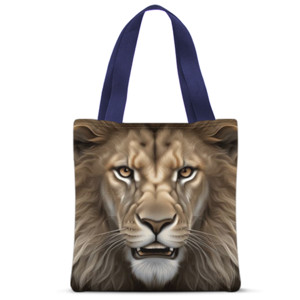 Tas Tote Fullprint Lion face - Singa alam liar 2